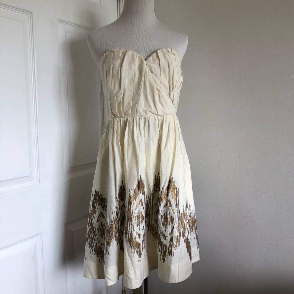 Anthropology Moulinette Soeurs Strapless Dress